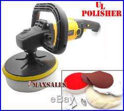 New 7 VARIABLE 6-SPEED ELECTRIC CAR POLISHER/BUFFER & SANDER with BONNET PAD