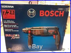 New Bosch 11253vsr Rotary Electric Hammer Drill Kit 1 Sds Plus Bulldog Xtreme