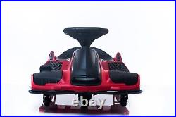 Planet Ride Crazy Cart 24V Electric Drifting Go Kart Variable Speed, Upto 12 mph
