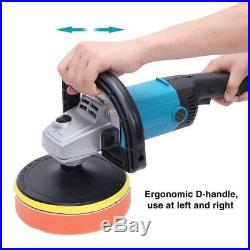 Portable 7 Electric 6 Variable Speed Car Polisher Buffer Waxer with16 Parts 1600W