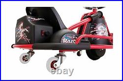 Razor Crazy Cart 24V Electric Drifting Go Kart Variable Speed, Up to 12 m