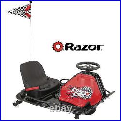 Razor Crazy Cart 24V Electric Drifting Go Kart Variable Speed, Up to 12 mph