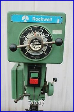 Rockwell 15-655 Bench Drill Press Variable Speed With Tapmatic Tapping Head R3