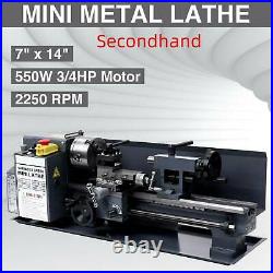 Secondhand 7 x 14Mini Metal Lathe Machine 550W Variable Speed 2250 RPM 3/4HP