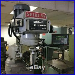 Seiki Model 2VS Variable Speed Vertical Mill with DRO, 9 x 42, R8, New 2008