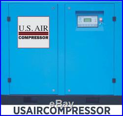 US AIR 75 HP VARIABLE SPEED VFD ROTARY SCREW COMPRESSOR VS ATLAS COPCO GA55 vsd