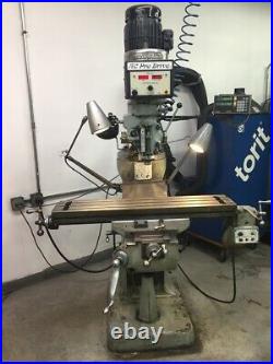 Used Bridgeport Series I Vertical Mill Sony DRO 3 HP Variable Speed Spindle 1979