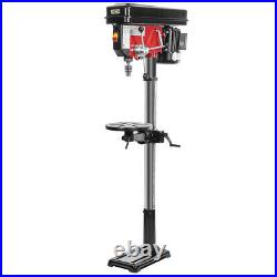 Variable 16-Speed Drill Press Floor 45 Angle Table Adjustable Workbench with Laser