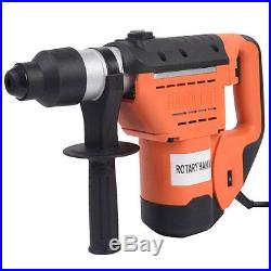 Variable Speed 1-1/2 SDS Electric Rotary Hammer Drill + Demolition Bits Kit New