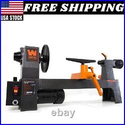 Variable Speed 8 x 12 Benchtop Wood Lathe 3.2-Amp Motor 5 Faceplate Power Tool