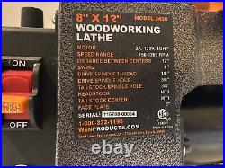 WEN 3420 3.2 Amp 8 x 12 inch Variable Speed Adjustable Mini Benchtop Wood Lathe