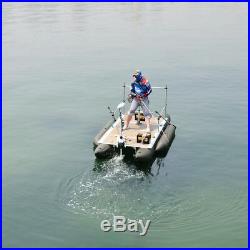 White Haswing 12V 55LBS 48 Electric Bow Mount Trolling Motor Hand+Foot Control