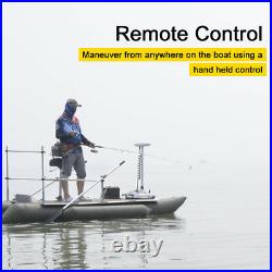 White Haswing 12V 55LBS 54 Electric Bow Mount Trolling Motor Hand+Foot Control