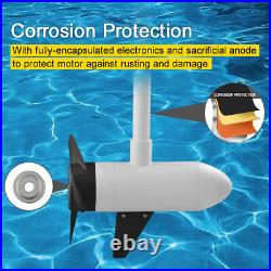 White Haswing 12V 55LBS 54 Electric Bow Mount Trolling Motor Hand+Foot Control
